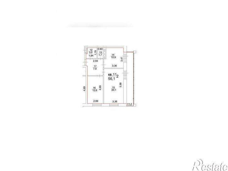 2-комн квартира Московский тракт, д.107в
