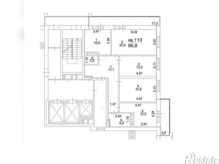 4-комн квартира Московский тракт, д.107в