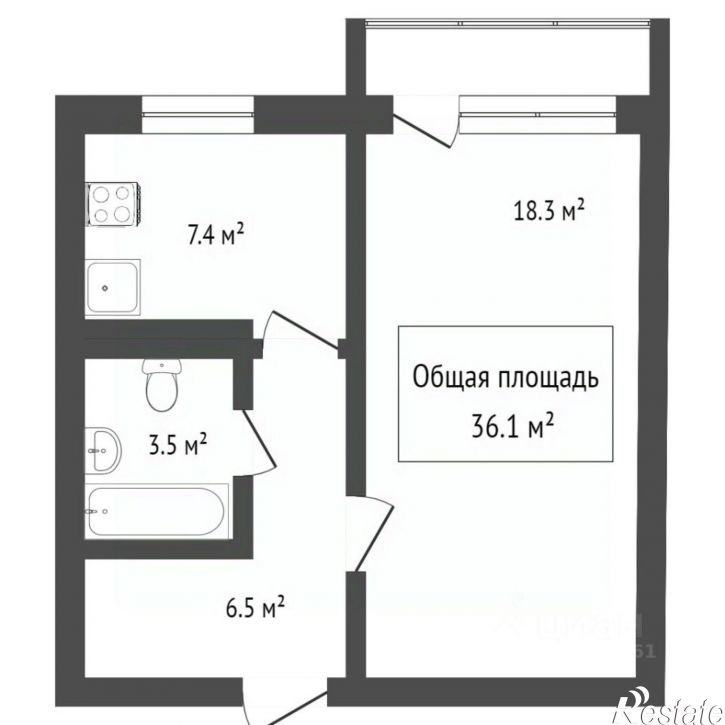 1-комн квартира ул Алтайская, 126,  д. 126
