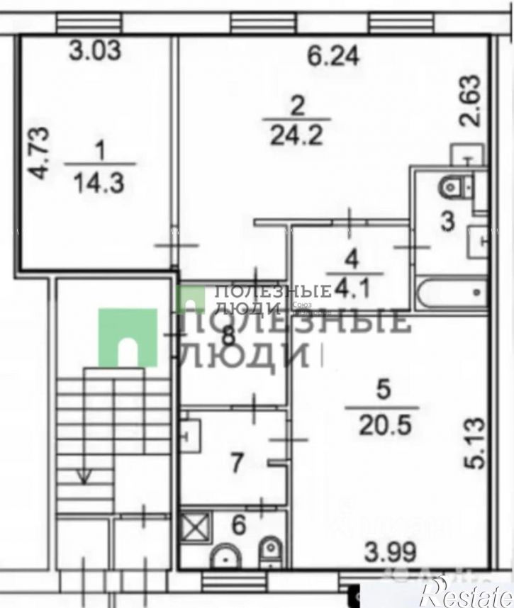 3-комн квартира ул Интернационалистов, 22,  д. 22