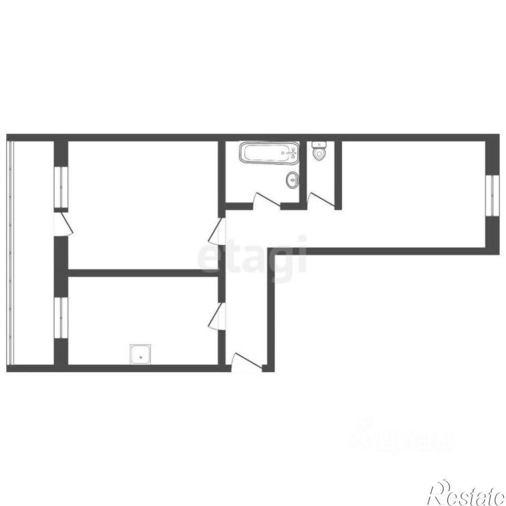 2-комн квартира ул 4-я Заречная, 41,  д. 41