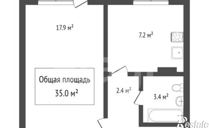 1-комн квартира ул Герасименко, 1/20,  д. 1/20