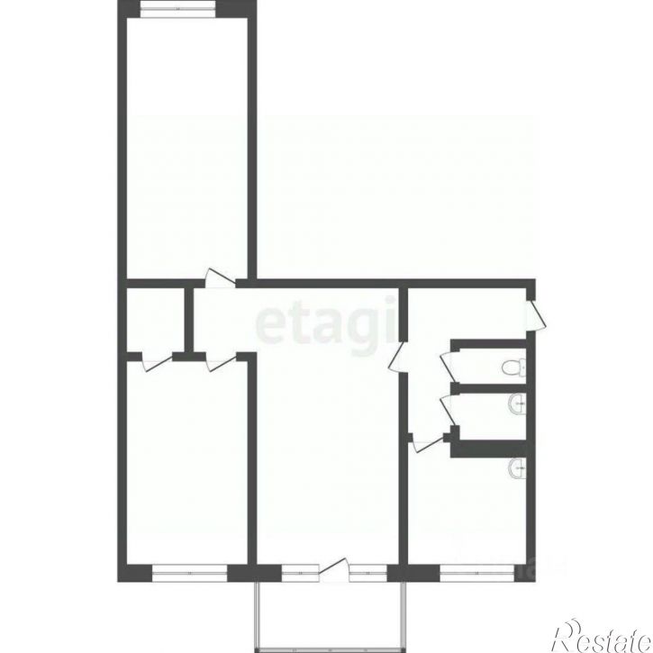 3-комн квартира ул Беринга, 1/2,  д. 1/2