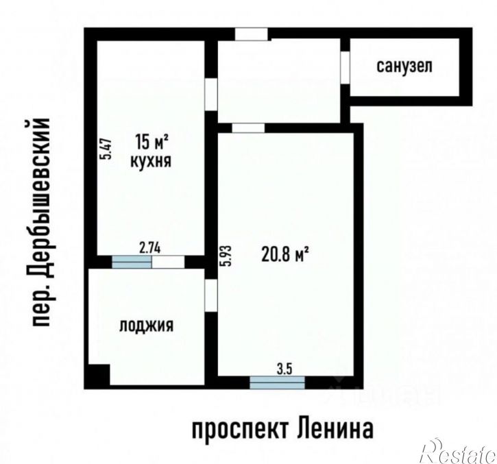 2-комн квартира Дербышевский пер, 30,  д. 30