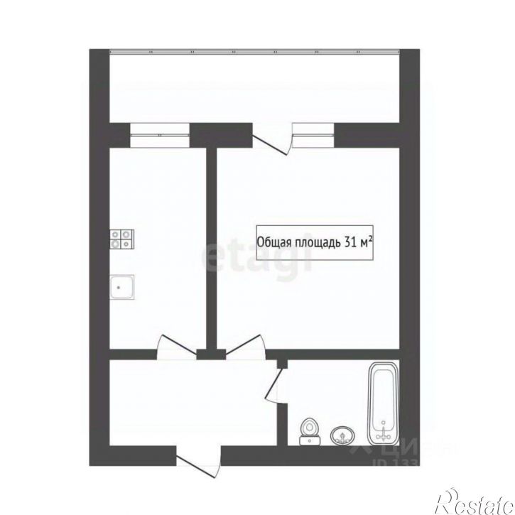 1-комн квартира ул Энергетиков, 15,  д. 15