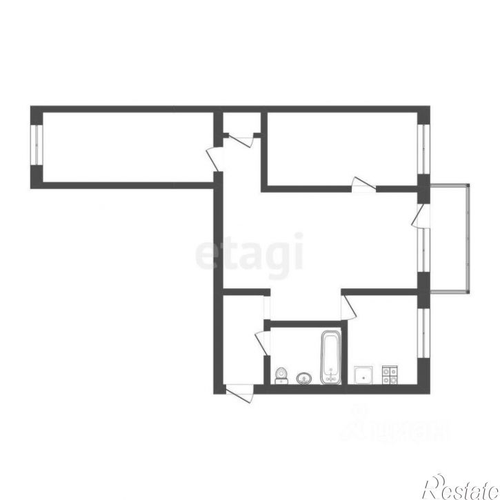 3-комн квартира ул Енисейская, 3,  д. 3