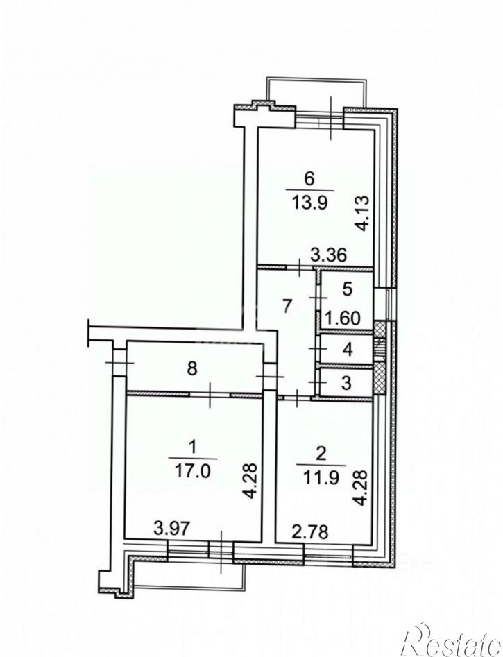 2-комн квартира ул Бердская, 5,  д. 5