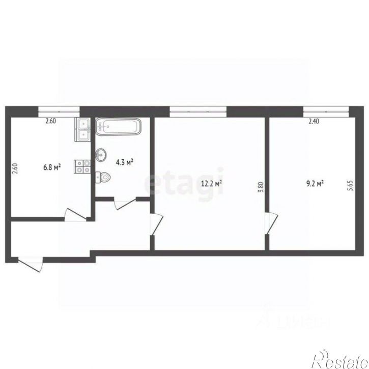 2-комн квартира ул Нахимова, 4а,  д. 4а