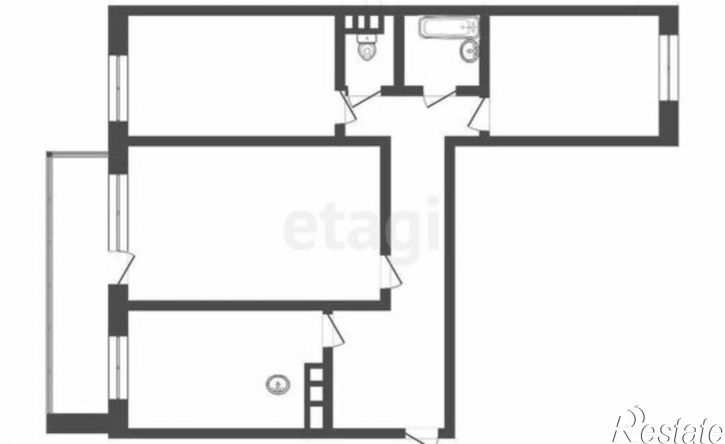 3-комн квартира ул Береговая, 9,  д. 9