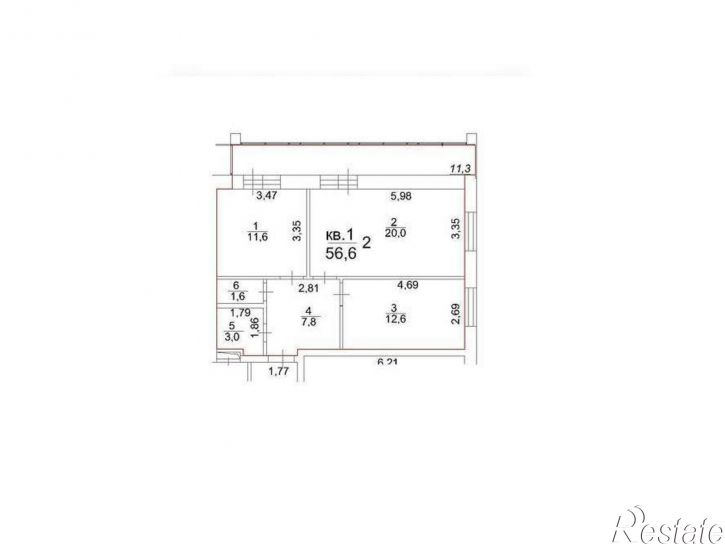 2-комн квартира Московский тракт, д.107в
