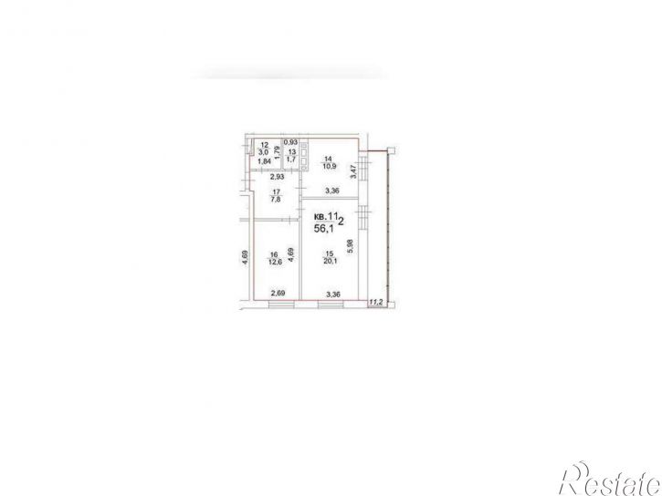 2-комн квартира Московский тракт, д.107в