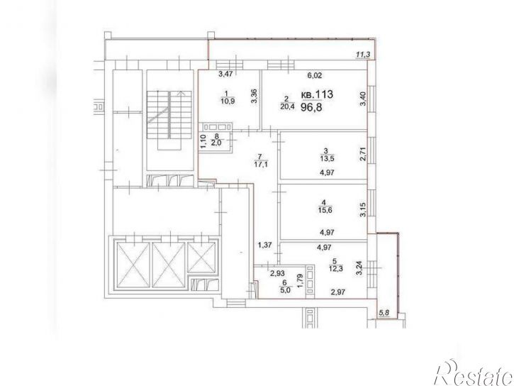 4-комн квартира Московский тракт, д.107в