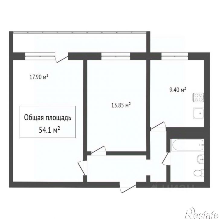 2-комн квартира ул Клюева, 26,  д. 26