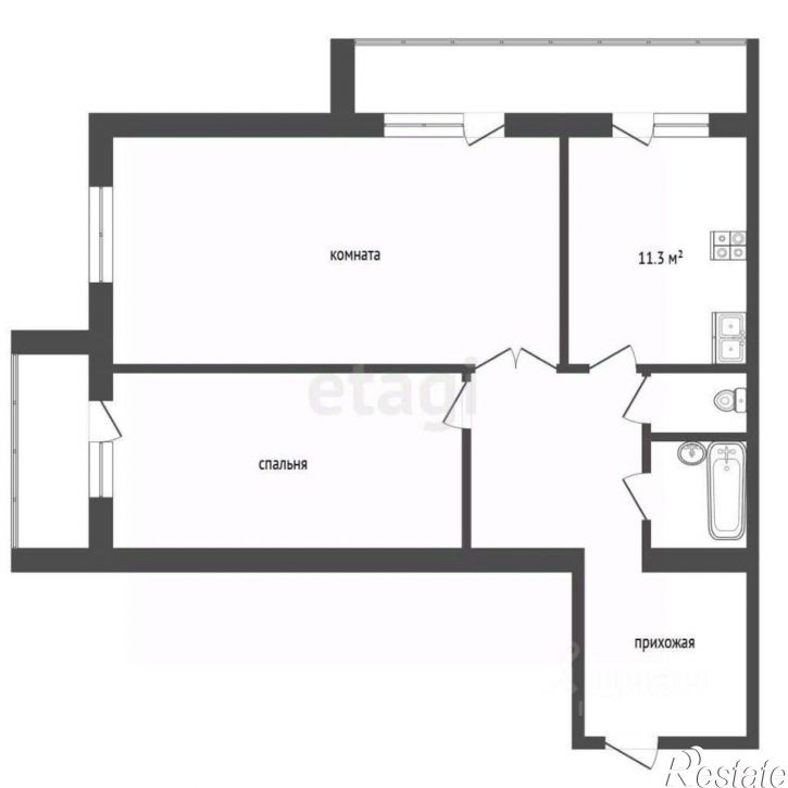 2-комн квартира Базарный пер, 7,  д. 7