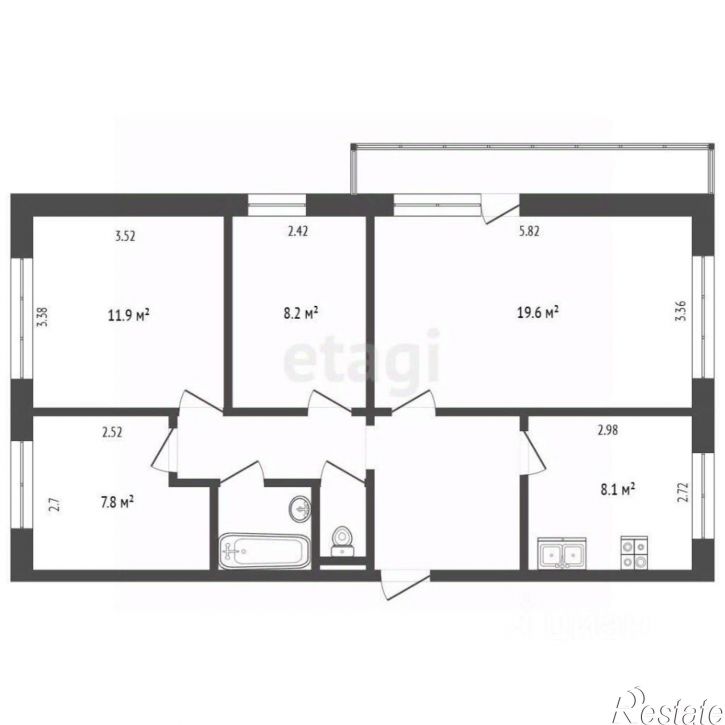 4-комн квартира пр-кт Ленина, 224,  д. 224