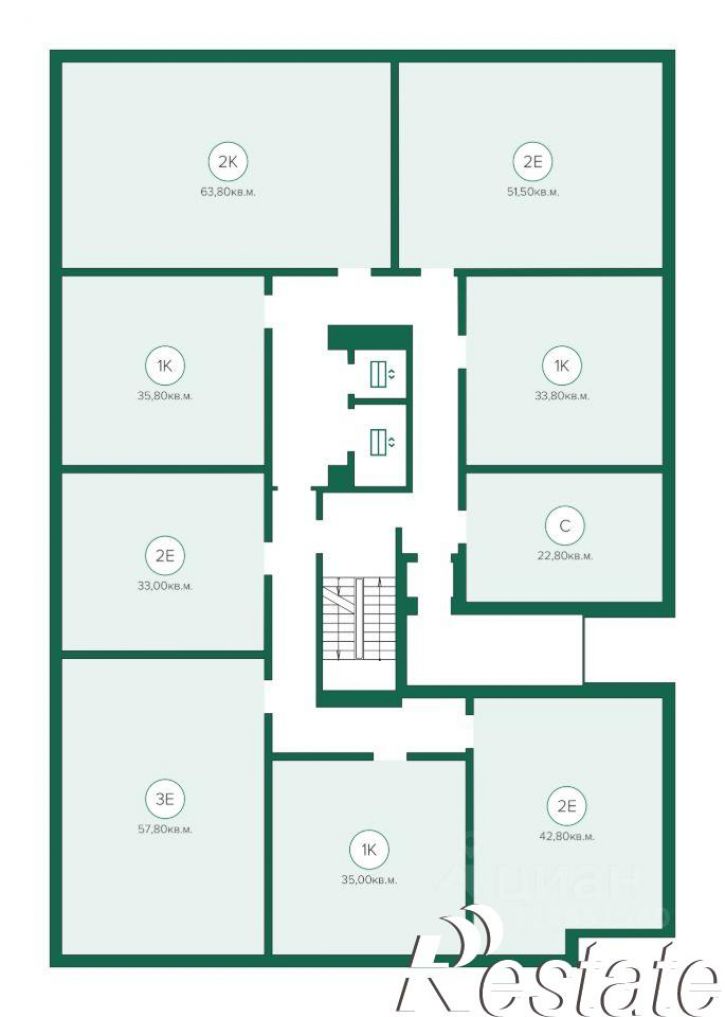 2-комн квартира в новом доме улица Пушкина, 61/10,  д. 61/10