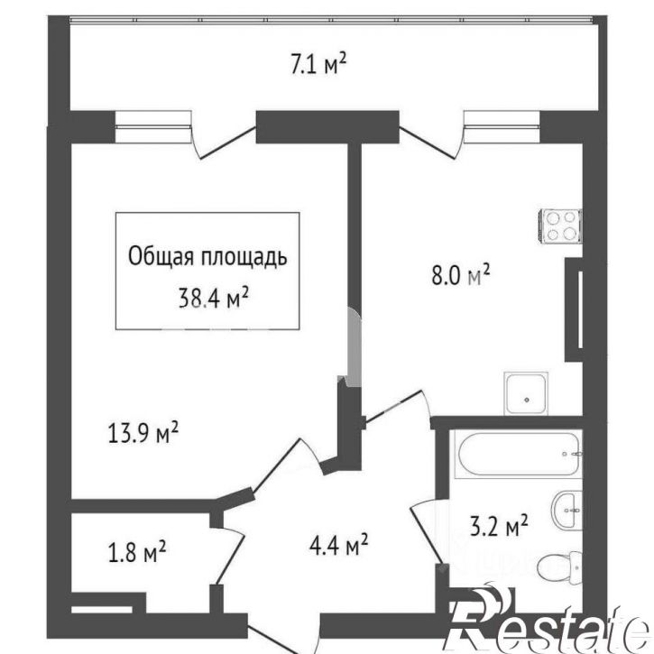 1-комн квартира Шпальный переулок, 3,  д. 3