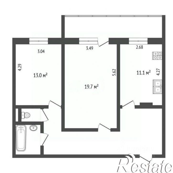 2-комн квартира улица Говорова, 46/1,  д. 46/1