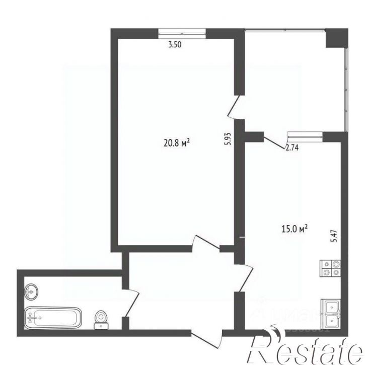 1-комн квартира Дербышевский переулок, 30,  д. 30