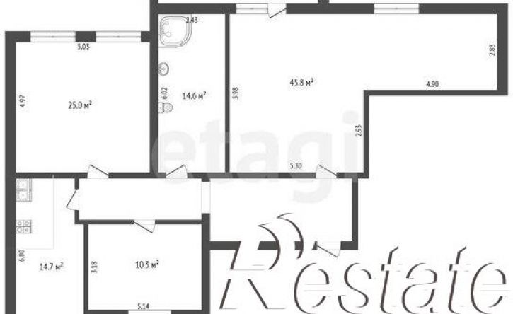 3-комн квартира Киевская улица, 57,  д. 57
