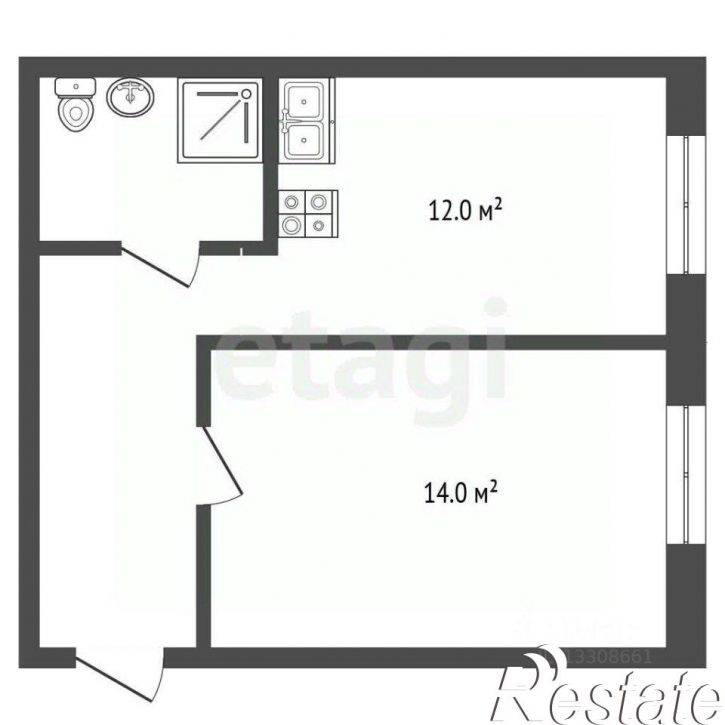 1-комн квартира Тверская улица, 17/1,  д. 17/1