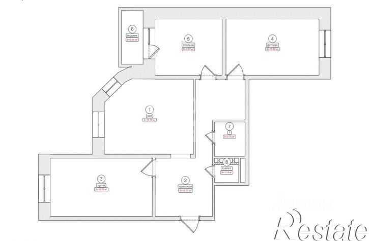 3-комн квартира Ботанический переулок, 16/3,  д. 16/3