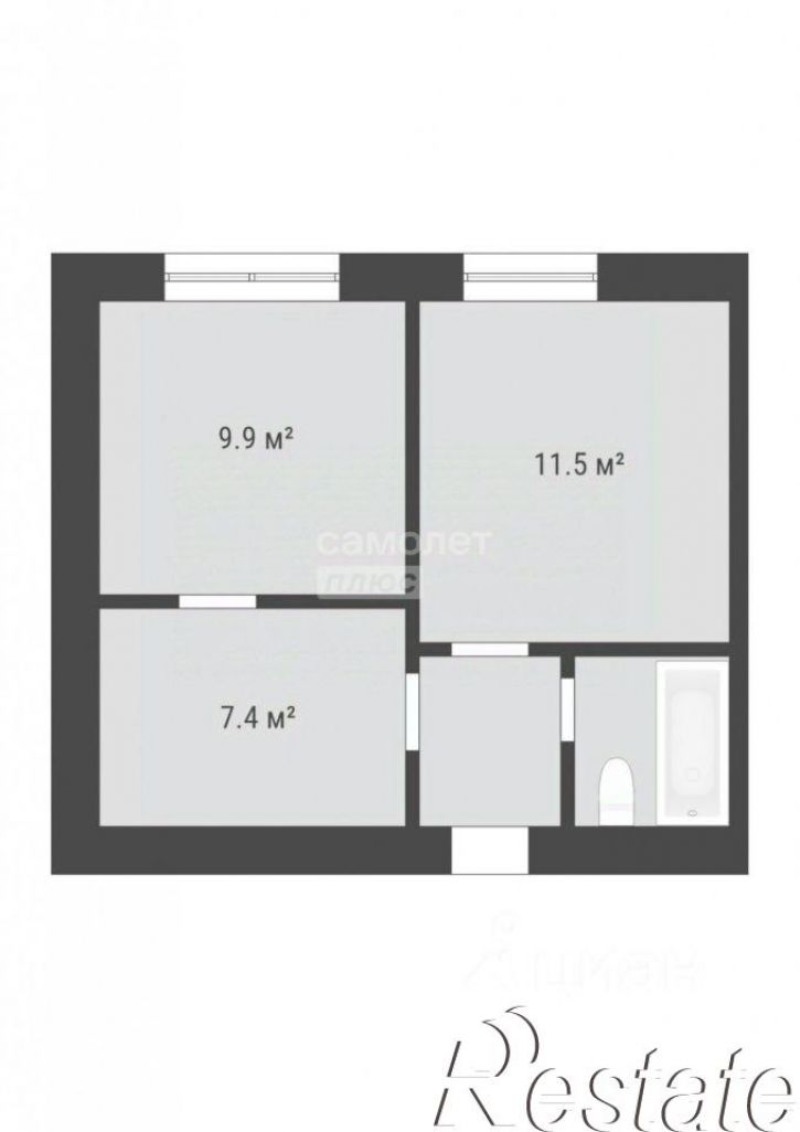 2-комн квартира улица Мокрушина, 20/1,  д. 20/1