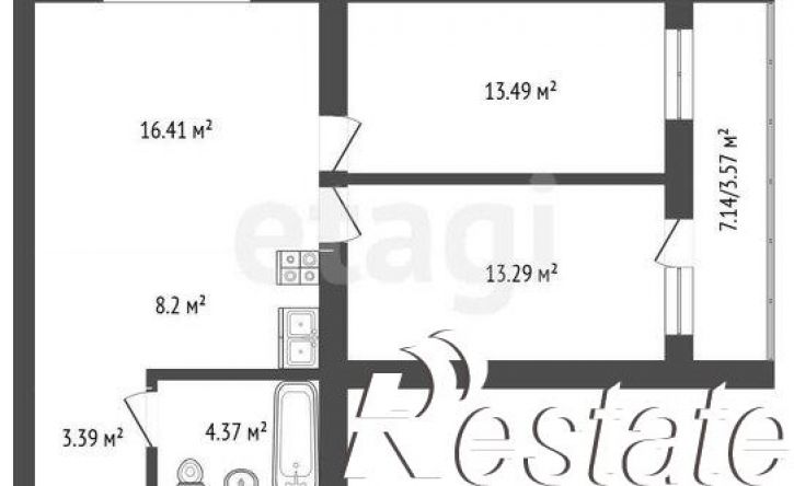 2-комн квартира улица Вершинина, 58,  д. 58