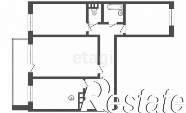 3-комн квартира улица Интернационалистов, 12/1,  д. 12/1
