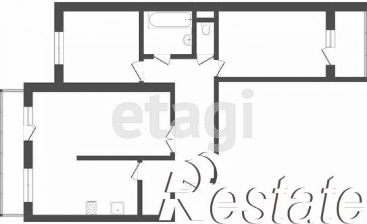 3-комн квартира улица Герасименко, 1/8,  д. 1/8