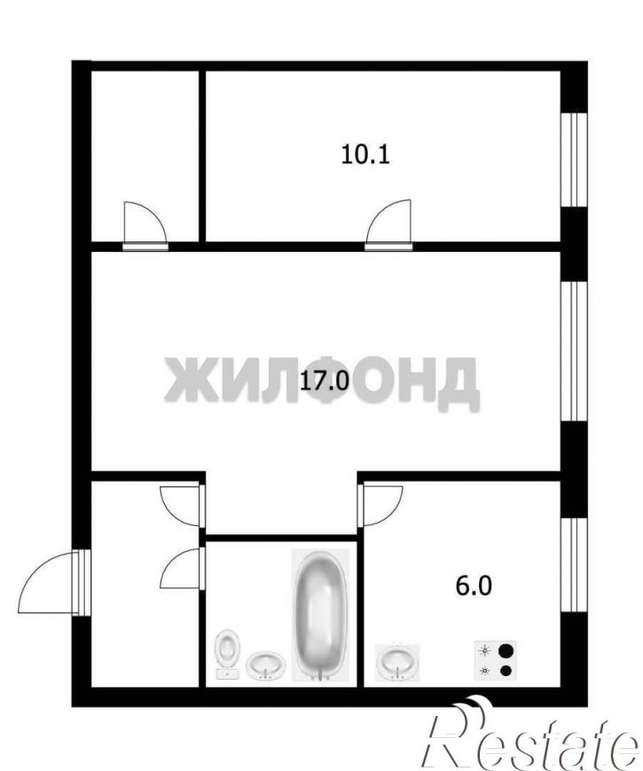 2-комн квартира Ленина проспект, д.12