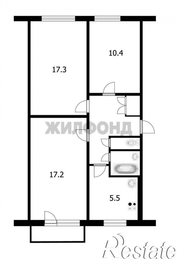 3-комн квартира Мокрушина улица, д.20