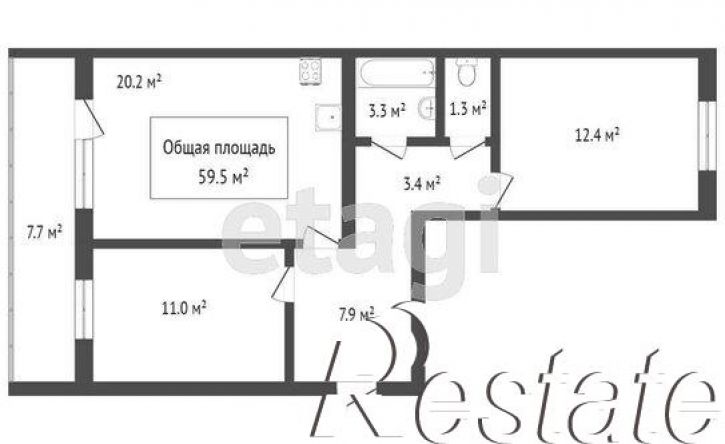2-комн квартира улица Дизайнеров, 9А,  д. 9А