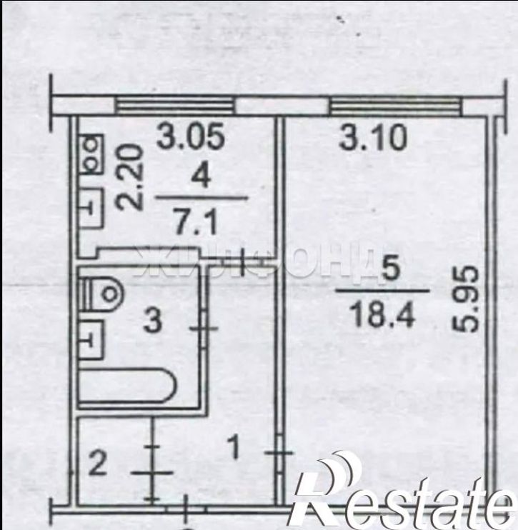 1-комн квартира Вокзальная улица, д.25