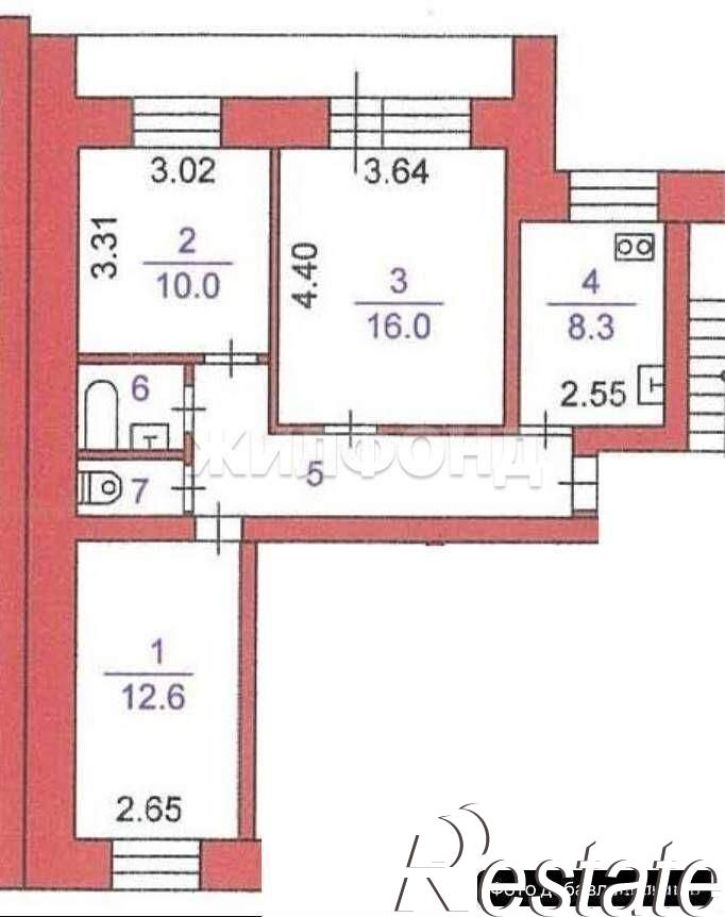 3-комн квартира Красноармейская улица, д.122